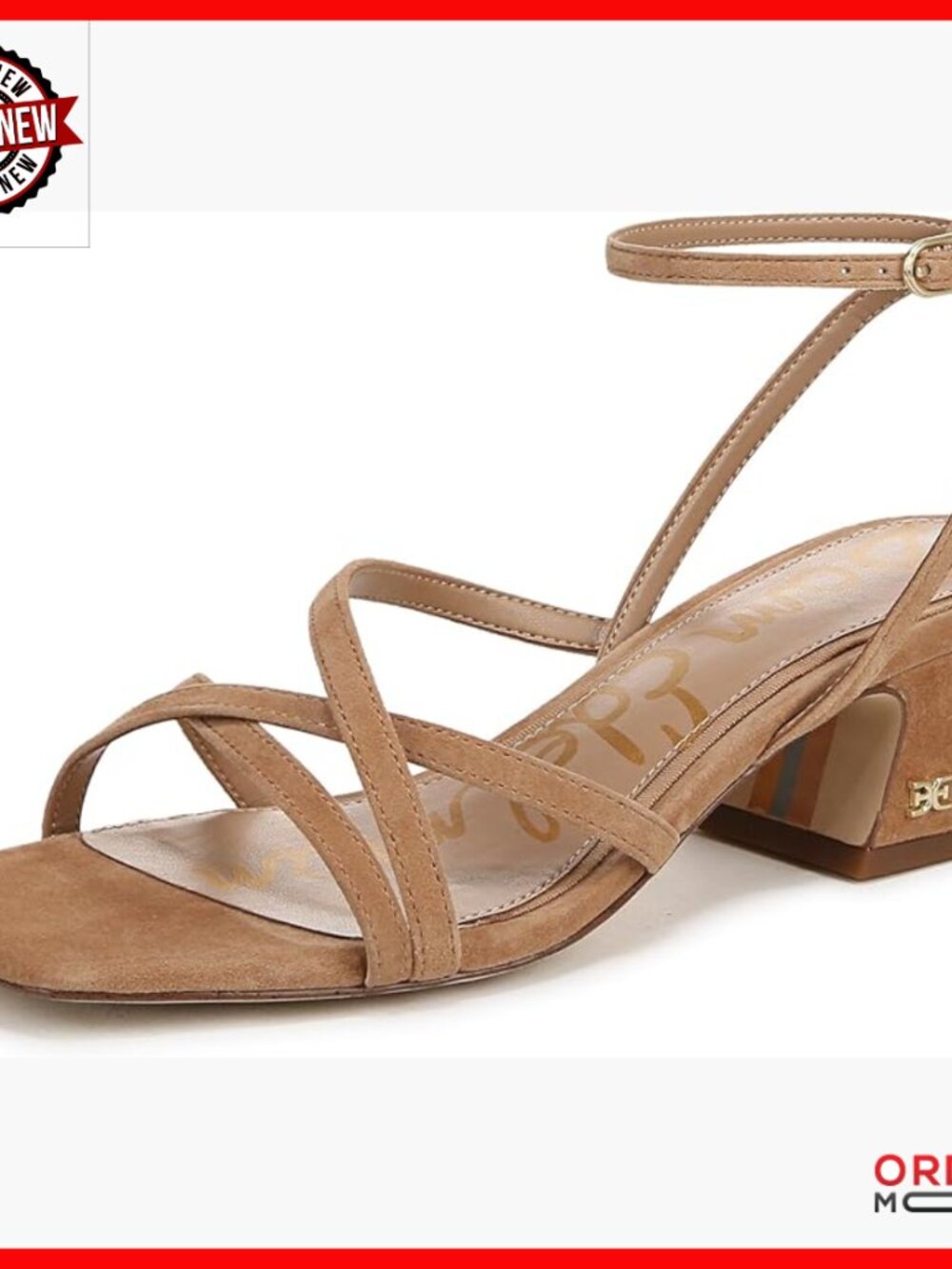 Women's Strappy Heeled Sandals with Ankle Strap, 1.75-Inch Block Heel